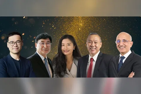 五名企业家获得2026年安永年度企业家（EY Entrepreneur Of The Year）新加坡奖项，其中一人将代表新加坡角逐2027年安永全球年度企业家奖。这五名企业家为（左起）：领创集团（Advance Intelligence Group）联合创始人、董事长兼首席执行官陈斓杰、Silicon Box公司联合创办人兼首席执行官韩丙濬博士、YouTrip联合创办人兼总裁朱颖德、昇菘集团联合创始人兼总裁林福星，以及Valency International联合创始人兼主席贾因（Praveen Kumar Jain）。（安永提供）