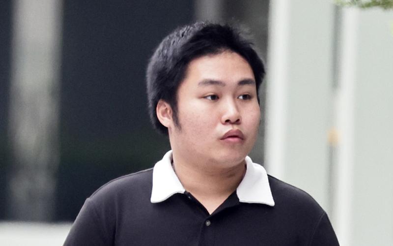 被告张凯文拿热水泼人，被判监一年五个月。（海峡时报）